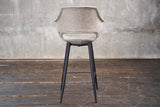 KAWOLA Barhocker ZAJA Barstuhl Sitzhöhe 76 cm Microfaser cremeweiß