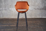 KAWOLA Barhocker ZAJA Barstuhl Sitzhöhe 76 cm Velvet cognac