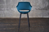 KAWOLA Barhocker ZAJA Barstuhl Sitzhöhe 76 cm Velvet petrol