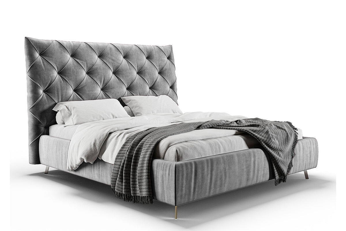 KAWOLA Bett ANNY Polsterbett Leder schwarz