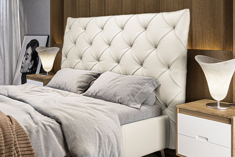 KAWOLA Bett ANNY Polsterbett Leder weiß