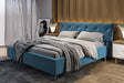KAWOLA Bett ANNY Polsterbett Velvet petrol, 200 x 140 cm, 111
