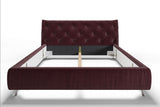KAWOLA Bett ANNY Polsterbett Velvet purple