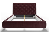 KAWOLA Bett ANNY Polsterbett Velvet purple