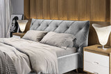 KAWOLA Bett ANNY Polsterbett Velvet silber
