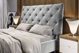 KAWOLA Bett ANNY Polsterbett Velvet silber