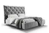 KAWOLA Bett ANNY Polsterbett Velvet silber