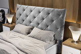 KAWOLA Bett ANNY Polsterbett Velvet silber