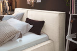 KAWOLA Bett CARLO Polsterbett Stoff cremeweiß