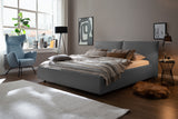 KAWOLA Bett HENRY Polsterbett Cord grau