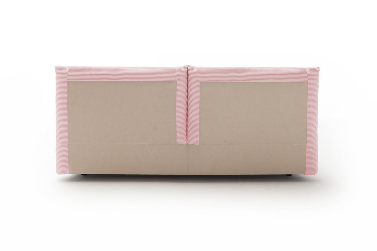 KAWOLA Bett HENRY Polsterbett Cord rosa