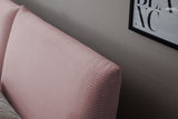 KAWOLA Bett HENRY Polsterbett Cord rosa