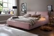 KAWOLA Bett HENRY Polsterbett Cord rosa, 200 x 140 cm
