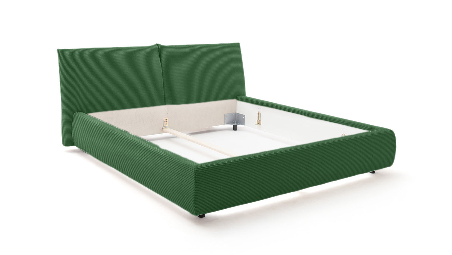 KAWOLA Bett HENRY Polsterbett Cord smaragd