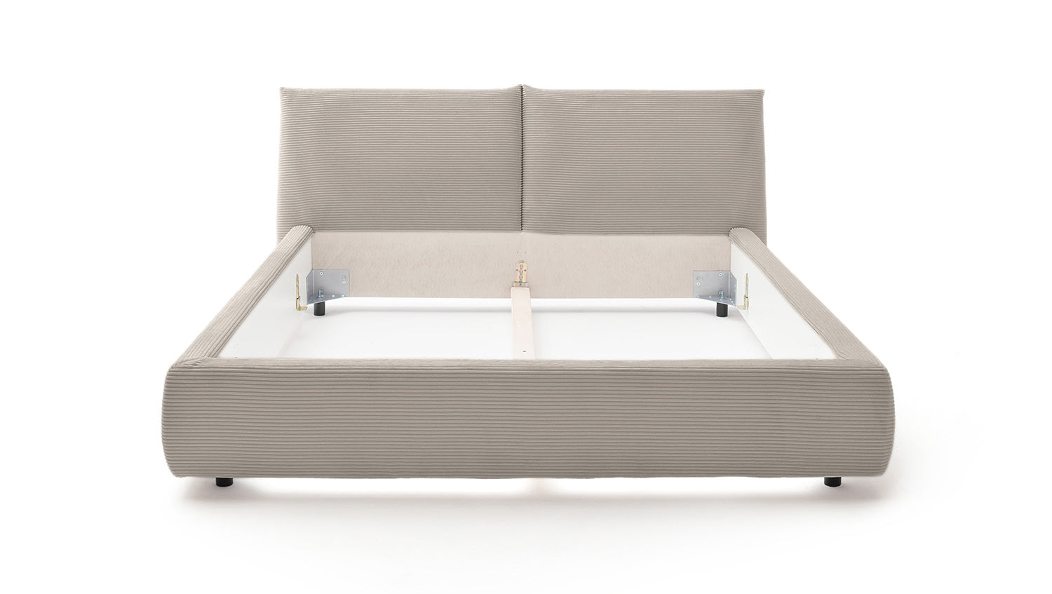 KAWOLA Bett HENRY Polsterbett Cord steingrau