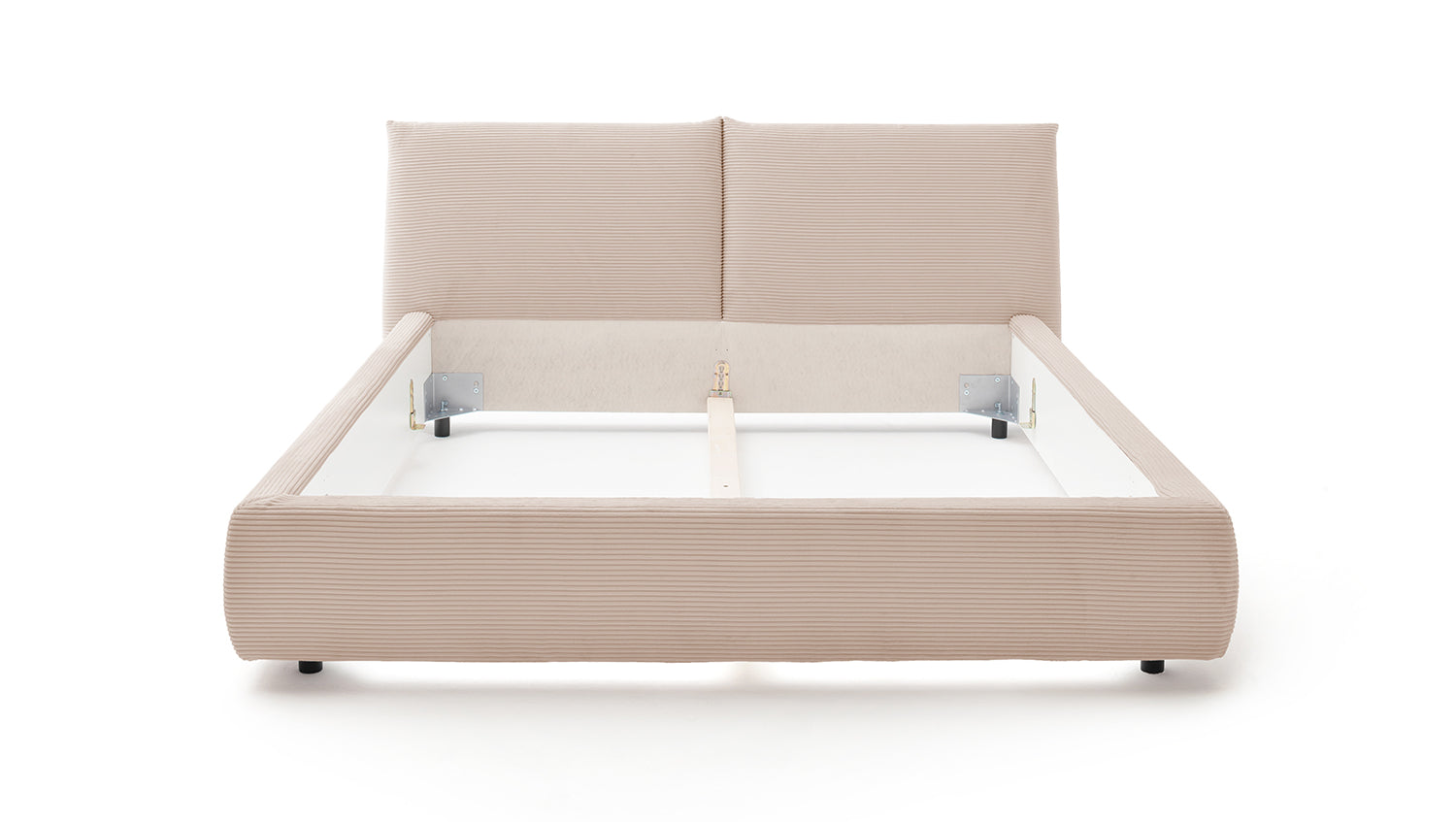 KAWOLA Bett HENRY Polsterbett Cord taupe