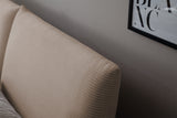 KAWOLA Bett HENRY Polsterbett Cord taupe