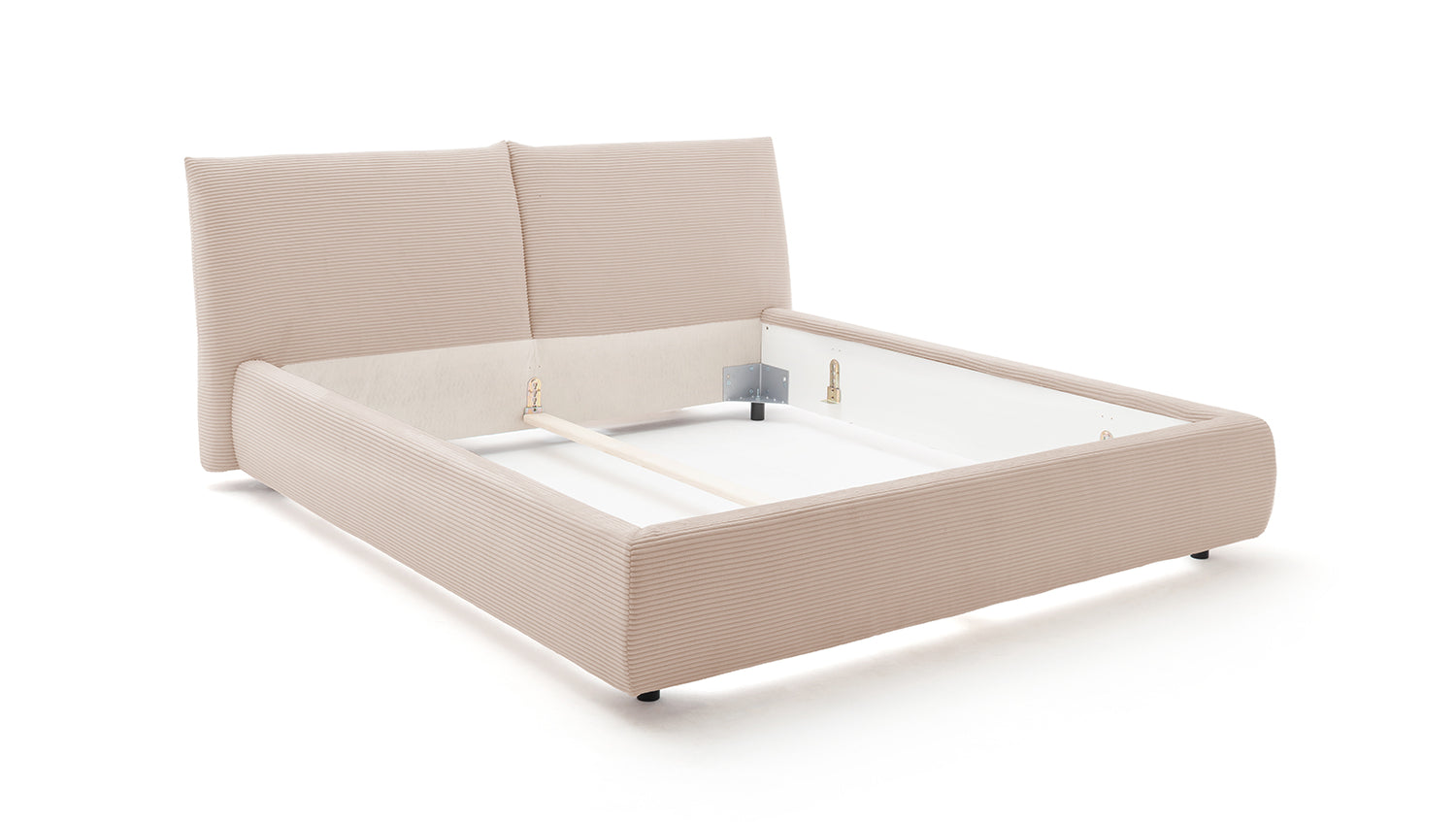 KAWOLA Bett HENRY Polsterbett Cord taupe