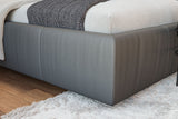 KAWOLA Bett HENRY Polsterbett Leder schwarz