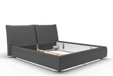 KAWOLA Bett HENRY Polsterbett Leder schwarz