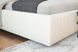 KAWOLA Bett HENRY Polsterbett Leder weiß