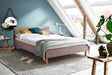 KAWOLA Bett LEO Polsterbett Stoff rosa, 200 x 120 cm
