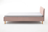 KAWOLA Bett LEO Polsterbett Stoff rosa