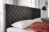 KAWOLA Bett SINDAR Boxspringbett Stoff anthrazit