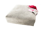 KAWOLA Big Hocker MADELINE Polsterhocker Cord cremeweiß
