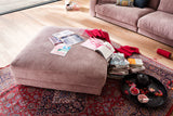 KAWOLA Big Hocker MADELINE Polsterhocker Cord rosa