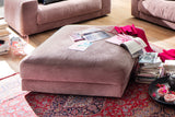 KAWOLA Big Hocker MADELINE Polsterhocker Cord rosa