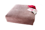 KAWOLA Big Hocker MADELINE Polsterhocker Cord rosa