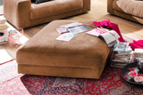 KAWOLA Big Hocker MADELINE Polsterhocker Cord rost
