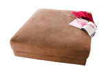 KAWOLA Big Hocker MADELINE Polsterhocker Cord rost