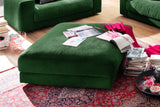 KAWOLA Big Hocker MADELINE Polsterhocker Cord smaragd
