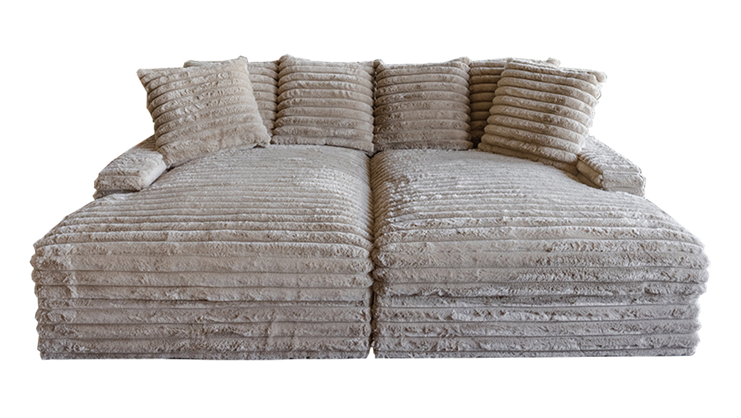 KAWOLA Big Sofa CADY Megacord taupe