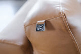 KAWOLA Big Sofa DORI motorischer Sitzvorzug Leder cognac