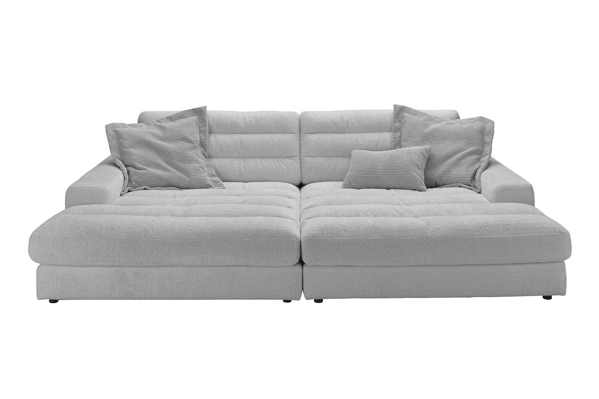 KAWOLA Big Sofa LANA Stoff grau