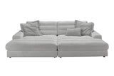 KAWOLA Big Sofa LANA Stoff grau