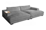 KAWOLA Big Sofa MADELINE Cord grau