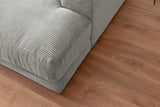 KAWOLA Big Sofa MADELINE Cord hellgrau