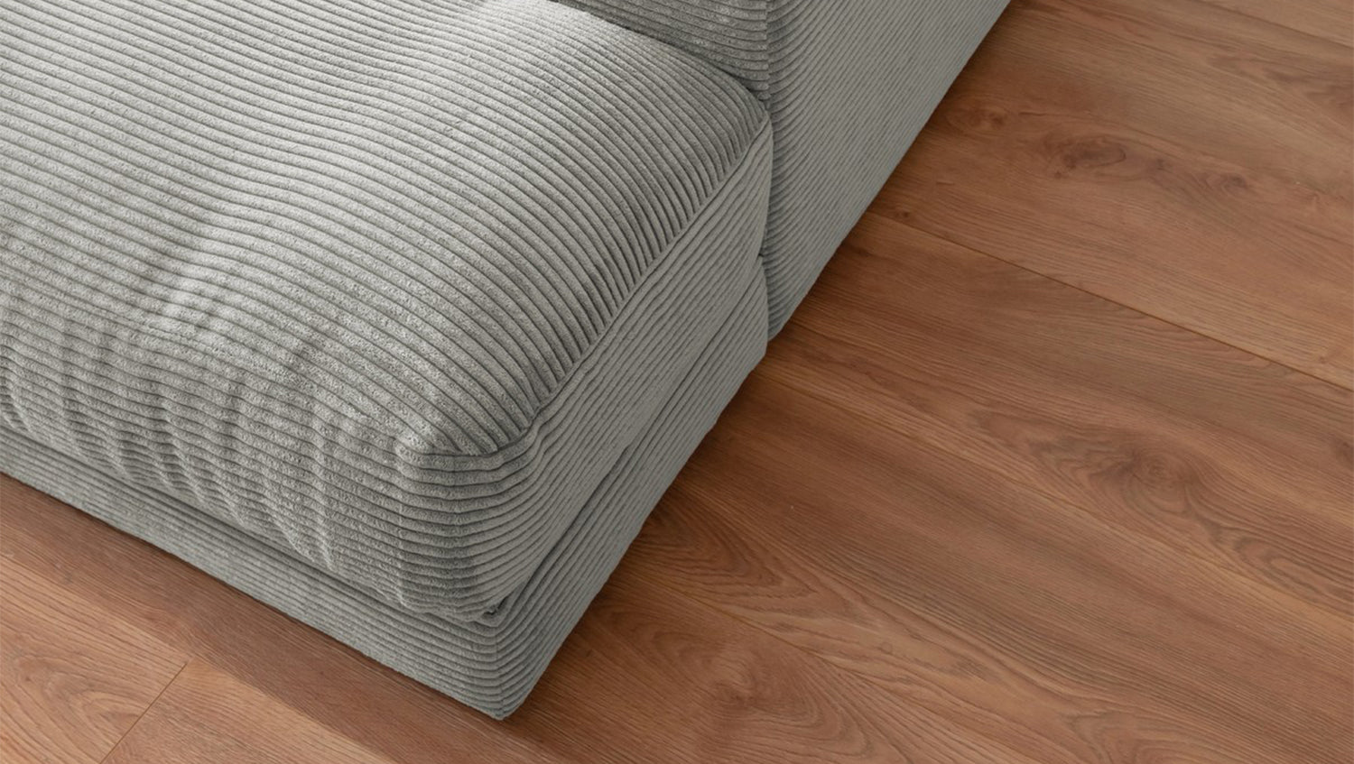 KAWOLA Big Sofa MADELINE Cord hellgrau