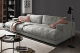 KAWOLA Big Sofa MADELINE Cord hellgrau