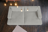 KAWOLA Big Sofa MADELINE Cord hellgrau