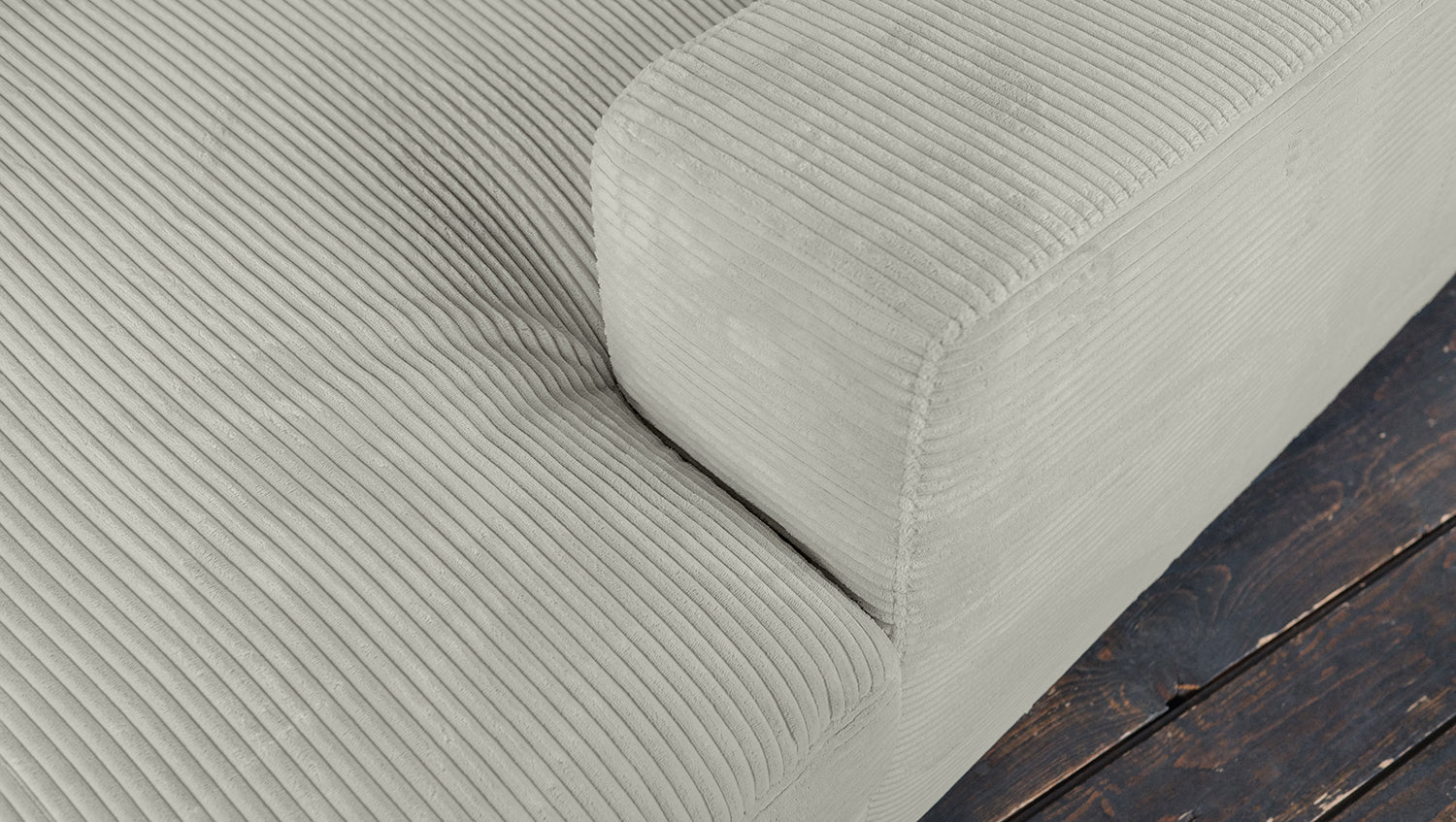 KAWOLA Big Sofa MADELINE Cord hellgrau
