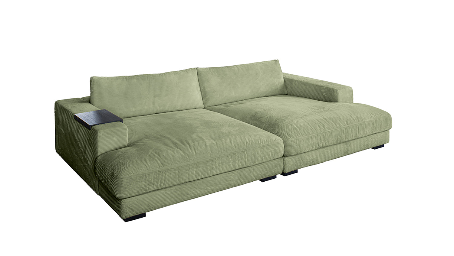 KAWOLA Big Sofa MADELINE Cord olivgrün