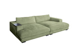 KAWOLA Big Sofa MADELINE Cord olivgrün