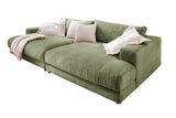 KAWOLA Big Sofa MADELINE Cord olivgrün