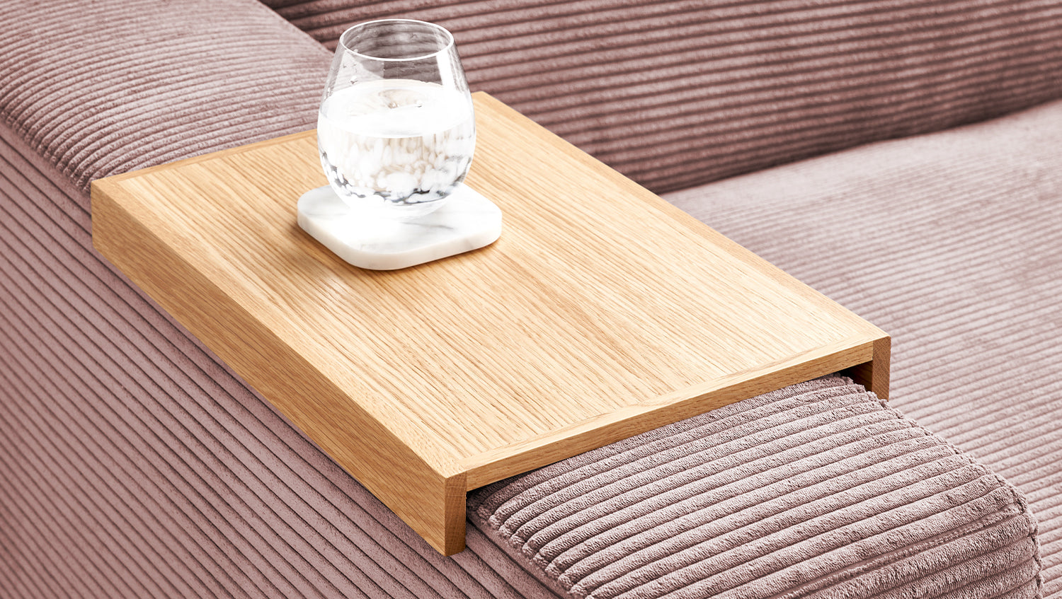 KAWOLA Big Sofa MADELINE Cord rosa