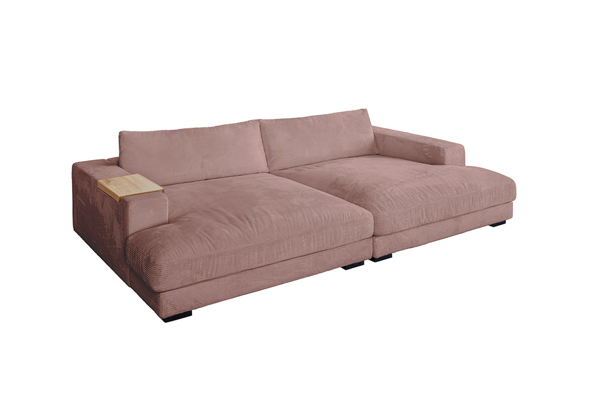 KAWOLA Big Sofa MADELINE Cord rosa